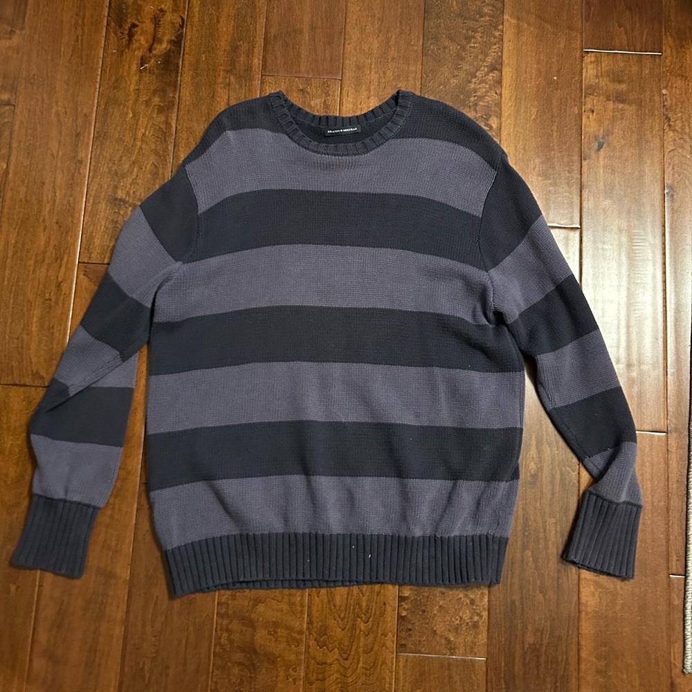 Brandy Melville Brianna Striped Sweater (Purple and Navy)